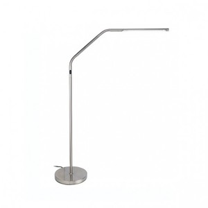 Daylight U35116 Slimline -S LED Floor Lamp 50"H, Brushed Steel, 22" Reach