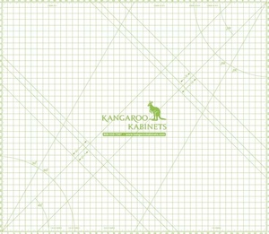 Kangaroo Kabinets MAT-D by Arrow "Dingo" by Horn of Australia Clear 46"x40" Cutting Mat