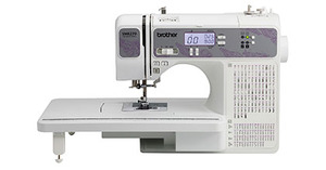Brother, RSM8270,FS 160/270 Stitch, Computer Sewing Machine, LCD, 8x1-Step Buttonholes, 2 Fonts, 13 Feet Walking, 1/4", Free Motion, Extension Table, Case