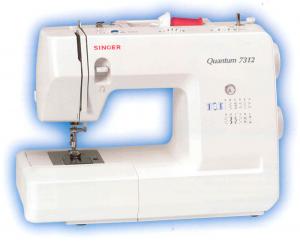 Singer Quantum 7312 12-Stitch Auto Tension,  Buttonhole,  Drop-in Bobbin, Pressure Adj, Drop Feed Mechanical Sewing Machine 25 Yr Warranty
