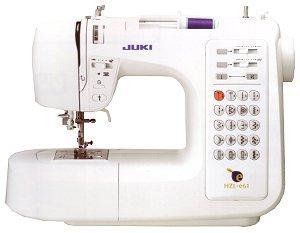 Juki HZL-E61 20-Stitch Computer Sewing Machine, Drop-in Bobbin, 3 One-Step Buttonholes
