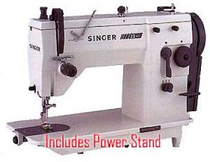 Singer 20U73 Best Buy Professional 9mm ZZ & SS Industrial Sewing Machine & Fully Assembled Power Stand Ready to Sew - FREE 100 Organ Needles