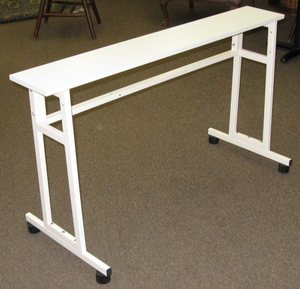 Artisan, Universal, Knitting Machine, Tressel Leg, Metal Stand, Table, 27"H 48"W x 8"D, Back Brace, Yarn Shelf, for Portable, Flatbed, Home, Knitters