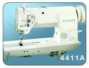 Singer 4411A566A Walking Foot Needle Feed Industrial Upholstery Sewing Machine HEAD, 10Arm, 20.4x7 Bed, 1/2 Foot Lift, M Bobbin Hook, Safety Clutch