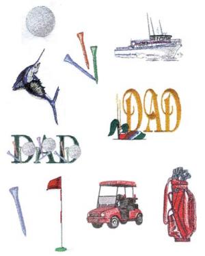 Balboa Threadworks 64X Father's Day 3 4x4 Embroidery Disks