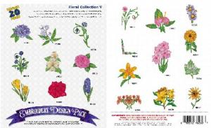 Amazing Designs 1114 Floral V Embroidery Disk