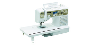 Brother SQ9185, 012502635901, 130 Stitch Computer Sewing Quilting Machine, Block Font, Wide Ext Table, 8 Buttonholes, Start/Stop, Speed Control, Threader, Drop Feed