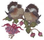Amazing Designs VP1 Valerie Pfieffer Chickadees Large Designs Card For Brother, Baby Lock, / Multi-Formatted CD fo