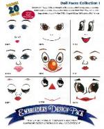 Amazing Designs 1078 Doll Faces I Embroidery Disk