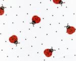Fabric Finders 15 Yd Bolt 9.99 A Yd 219 White With Red Ladybug Pique 100% Pima Cotton 60 inch