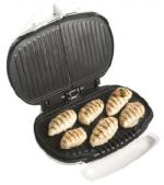 George Foreman GR44TMRM 8-Burger Double Knockout Grill WithTimer