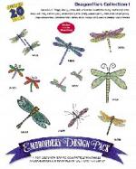 Amazing Designs 1173 Dragonflies I Embroidery Disk
