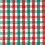Fabric Finders 15 Yd Bolt 9.34 A Yd T12 White, Red, And Green Gingham Plaid 100% Pima Cotton 60" Fabric