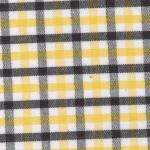 Fabric Finders 15 Yd Bolt 9.34 A Yd T15 White, Yellow, And Black Gingham Plaid 100% Pima Cotton 60" Fabric