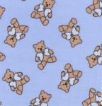 Fabric Finders15Yard Bolt 9.34 A Yd 607 Twill100%Pima Cotton Blue Fabric W/ Teddy Bears Material60"