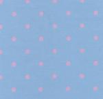 Fabric Finders 15 Yd Bolt 9.34 A Yd #498 Blue with Pink Dot Twill 100% Cotton 60"