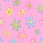 Fabric Finders 15 Yd Bolt 8.66 A Yd #442 Pink with Floral Pattern Twill 100% Cotton 60"
