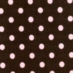Fabric Finders 15 Yard Bolt 9.34 A Yd 192 Brown with Pink Dot Twills 100 percent Pima Cotton 60 inch