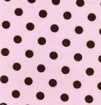Fabric Finders 15 Yard Bolt 9.34 A Yd 193 Pink with Brown Dot Twill 100 percent Pima Cotton 60 inch