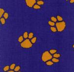 Fabric Finders 15 Yard Bolt 9.34 A Yd 624 Purple With Gold Paws 100% Cotton 60 inchTwill