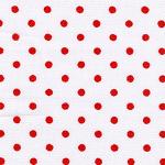 Fabric Finders 15 Yard Bolt 9.34 A Yd L26 100% Cotton 60 inch White with Red Dot Lawn Fabric
