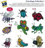 Amazing Designs 1201 Cute Bugs I Embroidery Disk