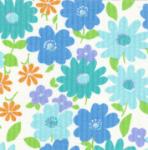 Fabric Finders 15 Yard Bolt 9.34 A Yd S39 100% Cotton 60 inch Blue Floral Seersucker