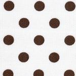 Fabric Finders15 Yd Bolt 10.00 A Yd 781 White With Brown Dots Pique 100% Pima Cotton Fabric 60 inch