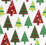 Fabric Finders 15Yd Bolt 9.34 A Yd 838 White W/ Christmas Trees Twill100%Pima Cotton Fabric60 inch , fabricfinders