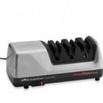 Chefs Choice 1520 Angle Select Diamond Hone Knife Sharpener - Brushed Metal, Designed to sharpen 15° Asian, plus 20° European American style knives