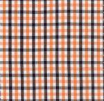 Fabric Finders 15 Yd Bolt T59 9.34 A Yd Orange, Black, And White Tri- Check 100% Pima Cotton 60" Fabric, fabricfinders