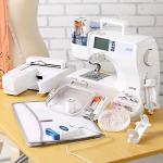 Brother HE120, he120pkg, he240, se270d, PE Design Lite 98Stitch Sew 4x4"Embroidery Card Machine CassetteThread Trim 5Font 70Design 120Border StartStop NeedleUpDown SpeedLimit