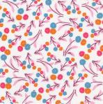 Fabric Finders 15 Yd Bolt 9.34 A Yd 978 Aqua, Raspberry Floral 100% Pima Cotton 60 inch Fabric