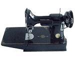 Alphasew PFW221 A Quilters Portable Replica of Singer 221 Featherweight Quilting Sewing Machine with  Wood Vinyl Black Case & Handle