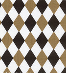 Fabric Finders FF1302 Black/Bronze Diamonds Bolt 9.34 A Yd 100% Cotton 60"