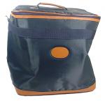 White  7850 Overszed Serger Machine Carrying Case/Zippered Tote Bag  is Navy Blue with Leather-like Trim