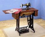 Singer Nostalgia Treadle Wood 4 Drawer Cabinet NOST-1 & Cast Iron Stand with Belt NOST-2  - You supply machine