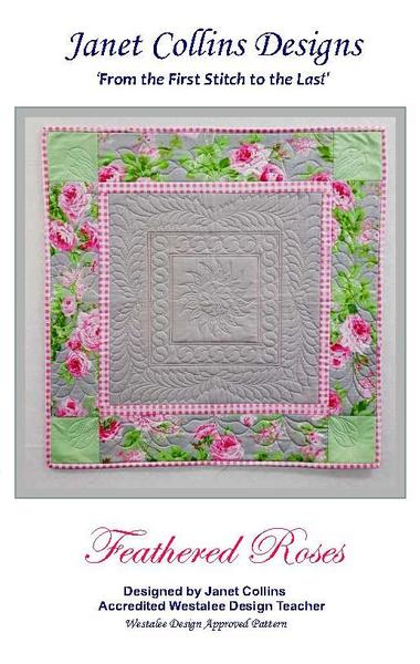 91649: Sew Steady JCFROSE Westalee Feathered Roses Pattern by Janet Collins