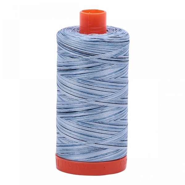Aurifil Cotton 4669 50wt 1422 yds Variegated Stonewash Blues