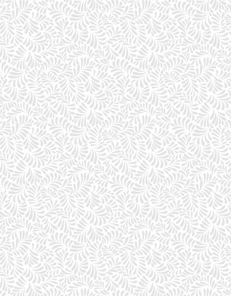 Wilmington Prints 1817 39129 100 Essentials White-Lite Leafy Scroll White on White