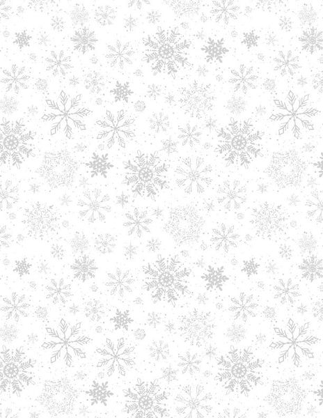 Wilmington Prints 1810 42457 100 Snow Valley Snowflakes White on White
