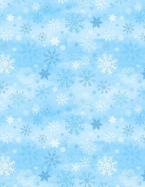 Wilmington Prints 1810 42457 414 Snow Valley Snowflakes Blue