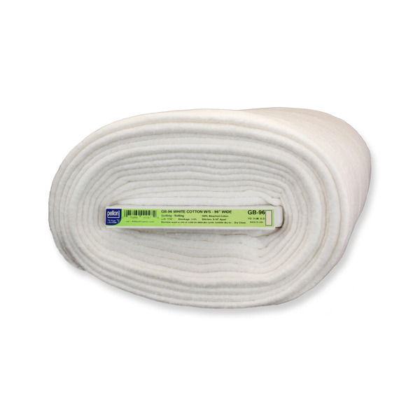 Pellon GB-96 Natures Touch 100% Bleached White Cotton Batting with Scrim 96in x 9 yd