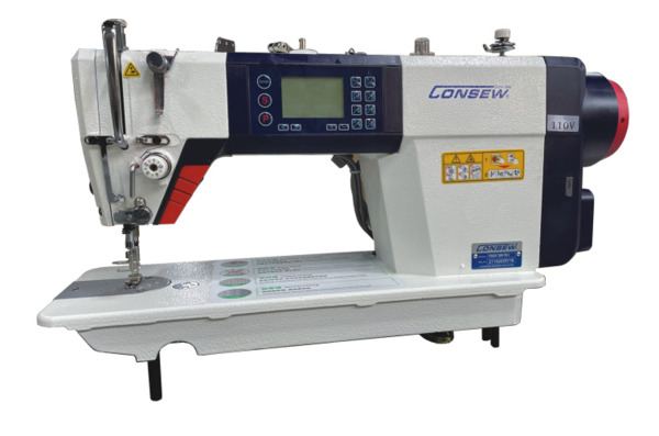 Consew 7360R-7DD Flat Bed Lockstitch Sewing Machine with Auto-Lubrication, Rotary Hook, Under Bed Thread Trimmer
