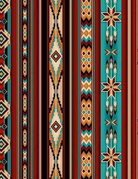 Timeless Treasures West-C7354 Multi DESERT DREAM 11" STRIPE