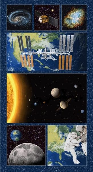 Studio E Planetary Missions 5311P-79 Multi Large Blocks Panel 24" x 44"