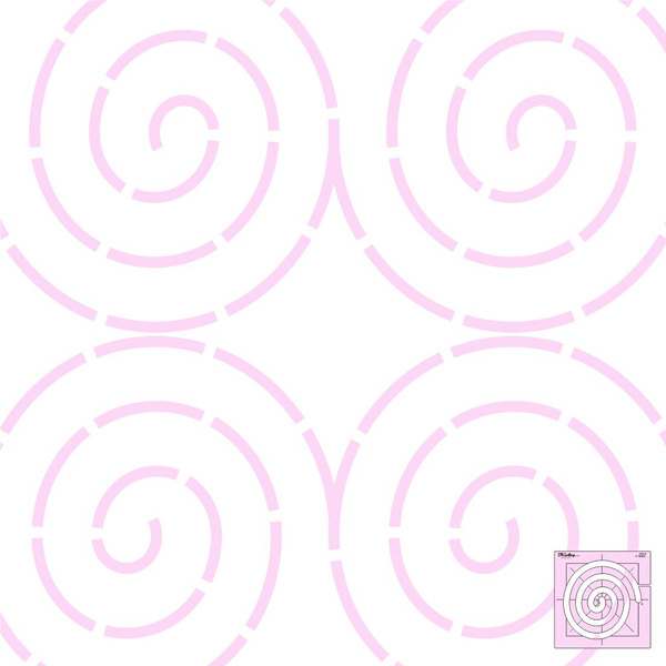 Sew Steady DM Quilting Coil Template 6"x6"