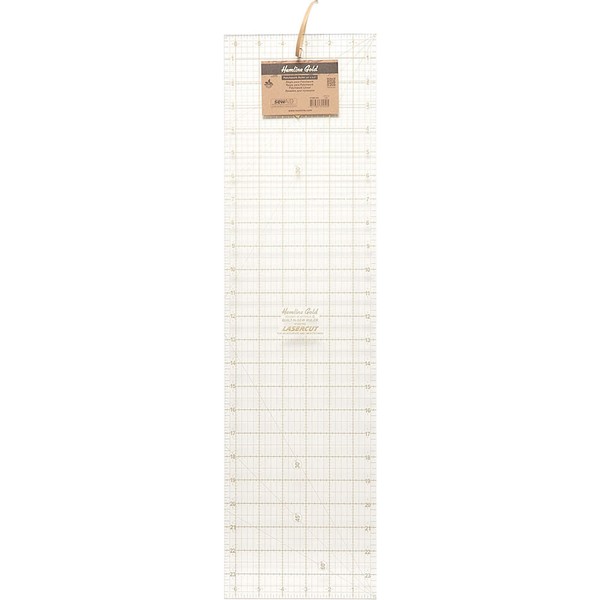 Hemline 4188HG Hemline Gold Quilt Ruler, 24in X 6.5in