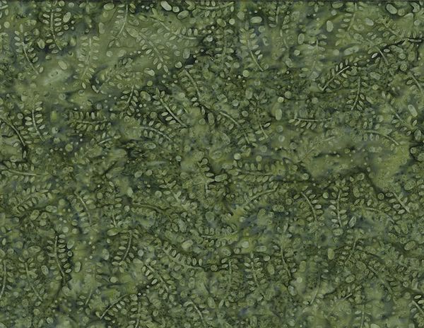 Wilmington Prints 1400 22186 779 Leaves & Circles Forest Green