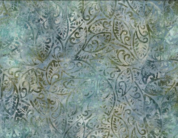 Wilmington Prints 1400 22221 471 Large Leaves Blue/Green